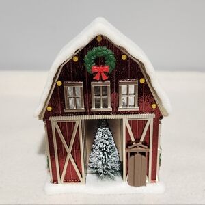 Bath & Body Works RED WINTER BARN Projector Nightlight Wallflowers Plug In NEW
